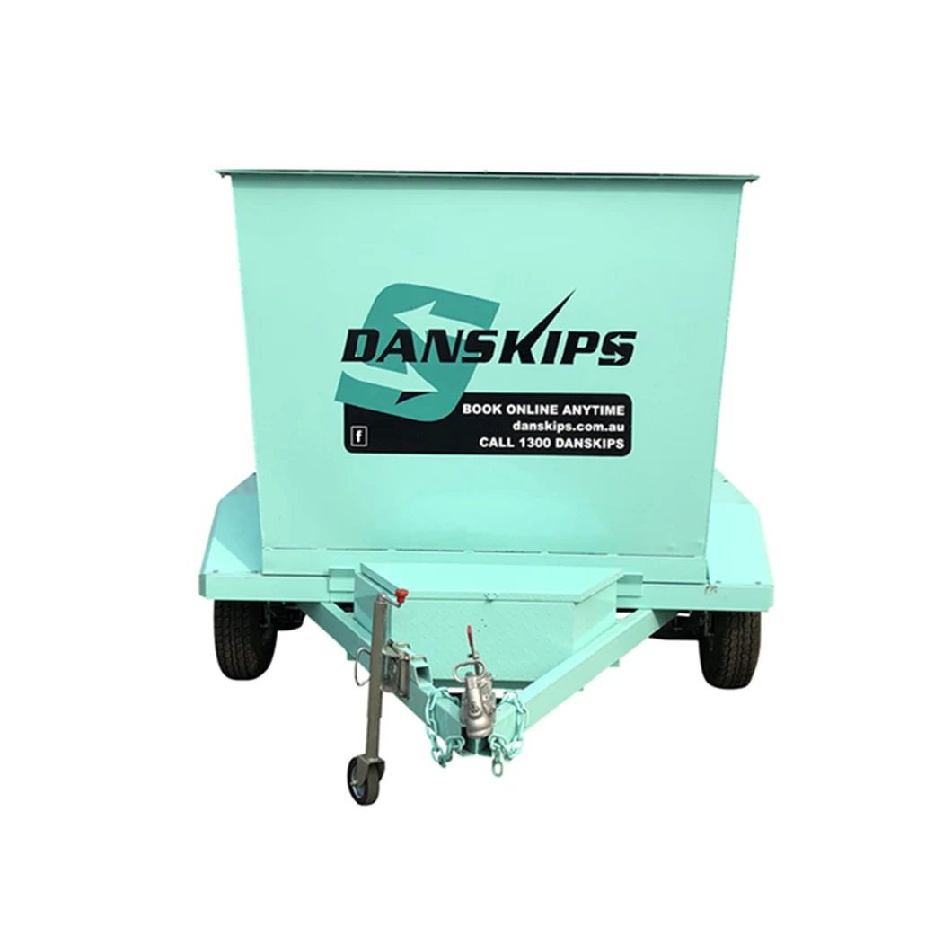 Customized Tandem Axle Skip Bin Tipper Trailer