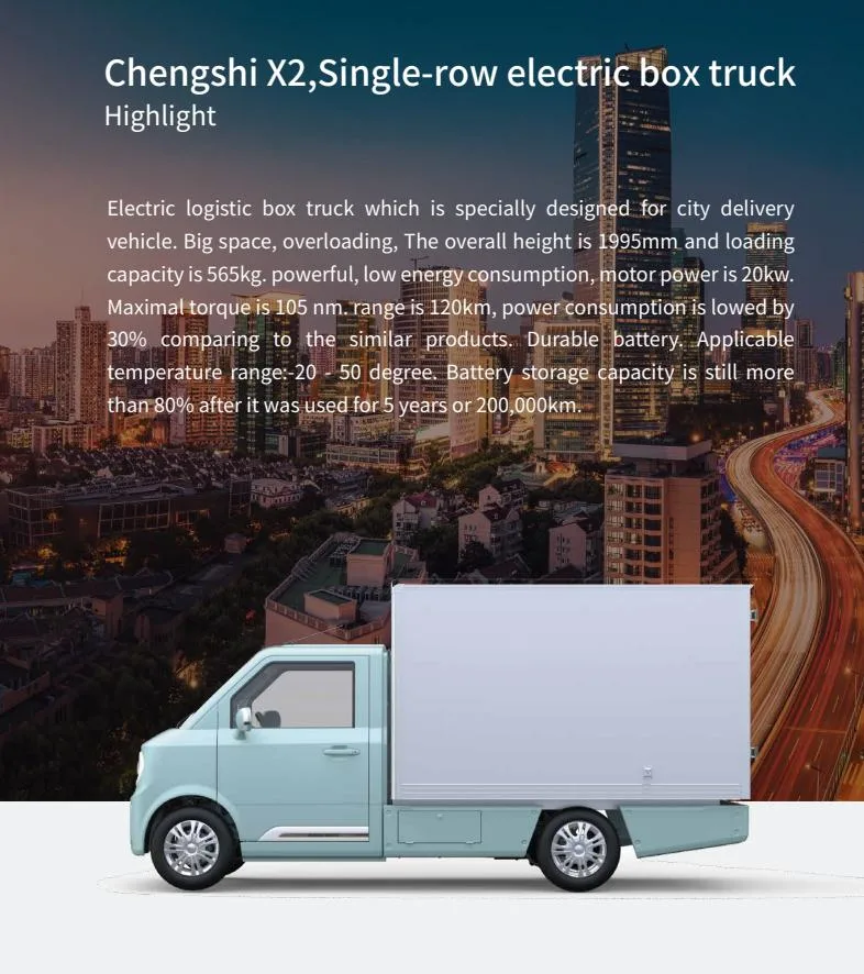 140mm Ground Clearance Lithium Iron Phosphate Battery Hot Sale New Energy 71km/H Electric Vehicle Delivery Cargo Van Car