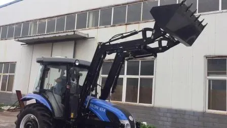 Горячая продажа Silon 65hpmini Farm Tractor Колесный трактор Садовый трактор с сертификатом EPA и с фронтальным погрузчиком/экскаватором/плугом/прицепом (SL654)